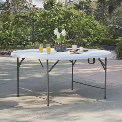 Round Folding Table Bi-Fold Resin Table