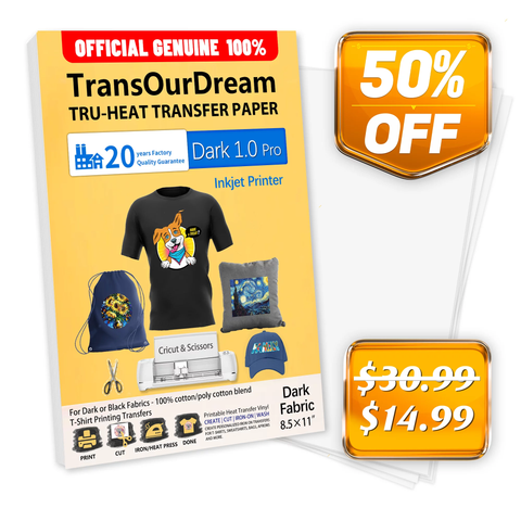 Trans  Our  Dream Transfer Paper for Dark Fabrics, Inkjet Printable