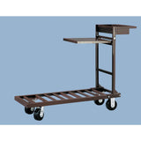 HUBERT® Brown Coated Steel 4-Wheel Platform Utility Car