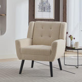 Tufted Upholstered Wide Back Armchair