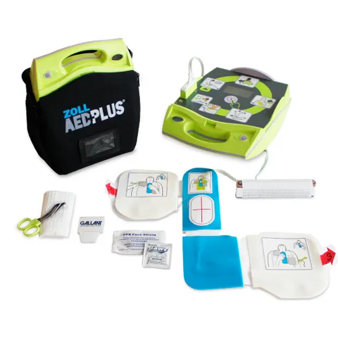 Zoll Semi-Automatic AED Plus® with RX, CPR-D-padz® Electrodes, Batteries & Carry Case