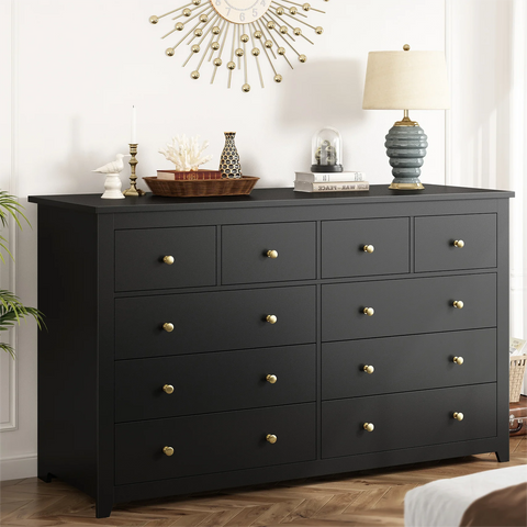 Dresser for Bedroom 10 Deep Drawers Modern Wood