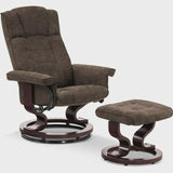 Swivel Recliner with Ottoman Fabric 4919