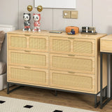 6 Drawer Rattan Dresser