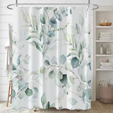 Watercolor Floral Shower Curtain,Flower Shower Curtain