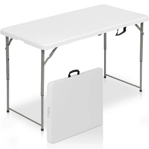 4 Foot Folding Table White