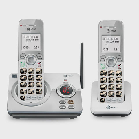 AT&T EL52219 2 Handset Answering Corded/Cordless Phone System