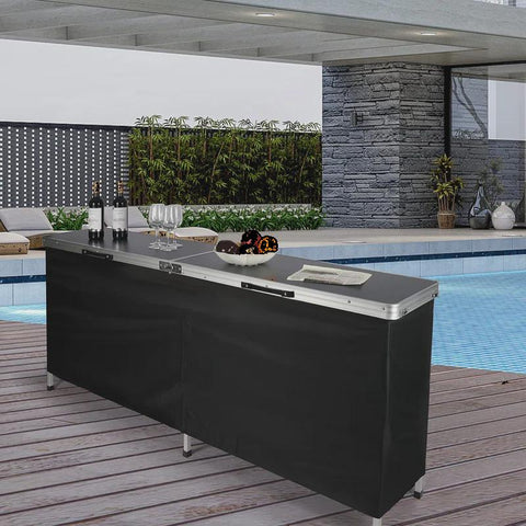 Dejoode Rectangular 78'' L x 15'' W Outdoor Bar Table