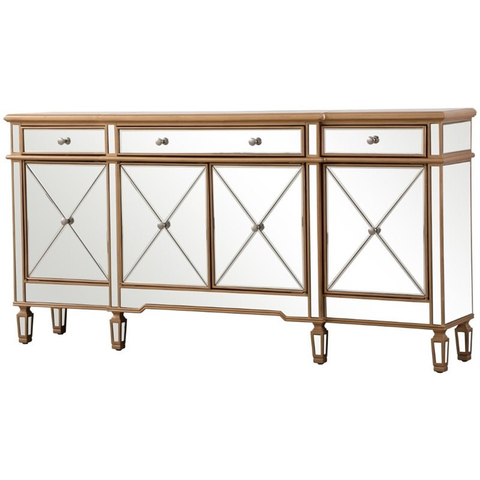 Contempo 4 Door 72" Mirrored Sideboard