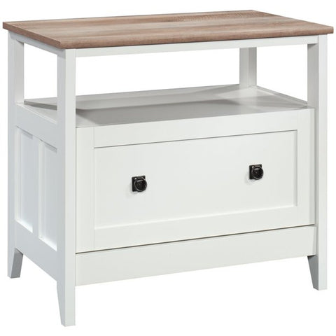 1 Drawer Wooden Lateral File Cabinet in Glacier White