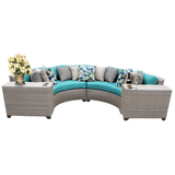 4 Piece Patio Wicker Sectional Set