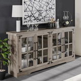 Pfarr 63" Wide Sideboard with glass doors