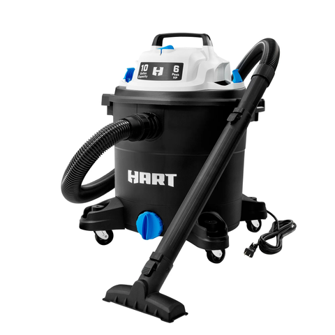 HART 10 Gallon 6 Peak HP Poly Wet/Dry Vacuum, VOC1012PF 3701