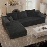 2 - Piece Corduroy Sofa-Left Hand Facing