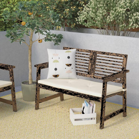 Estherville Dark Red Meranti Wood Outdoor Bench