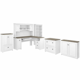 Bush Furniture Fairview L Desk 6 Pc Office Set