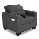 Latitude Run 39" Wide Convertible Chair 3-In-1 Pull Out Sleeper