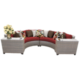 4 Piece Patio Wicker Sectional Set