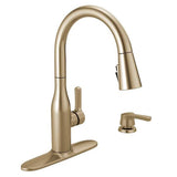 Marca Single-Handle Pull-Down Sprayer Kitchen Faucet with ShieldSpray Technology and Soap in SpotShield Stainless