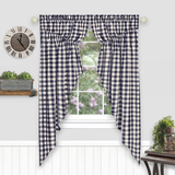 Achim Traditional Plaid Rod Pocket Light Filtering Curtain Set, 72.00" x 63.00"