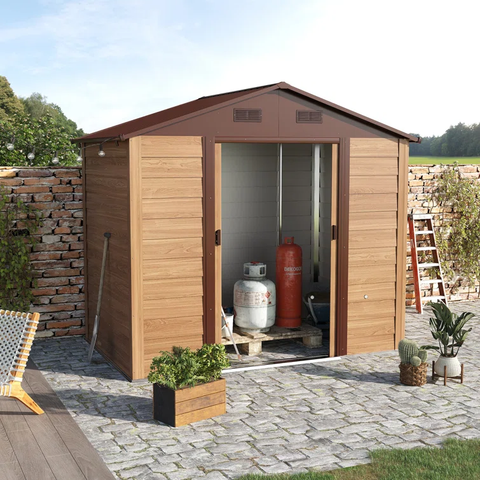 7.7 ft. W x 6.5 ft. D Wood Storage Shed