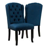 Sinuata Fabric Tufted Side Chair