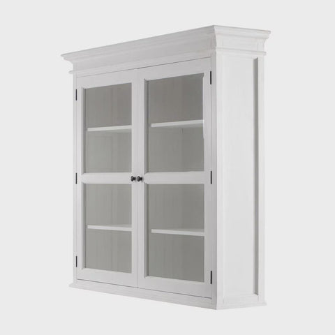 Classic White Glass Display Hutch