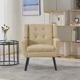 Tufted Upholstered Wide Back Armchair