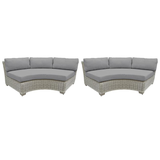 Curved Wicker Armless Sofa 2 Per Box