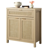 Sideboard Buffet Cabinet Rattan Credenza Storage Cabinet