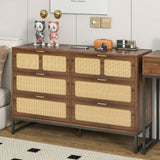 6 Drawer Rattan Dresser