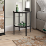 Liesbeth Glass Top End Table