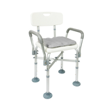 KMINA - Shower Chair (330 lbs) with Double Reinforced Crossbar and Cushion