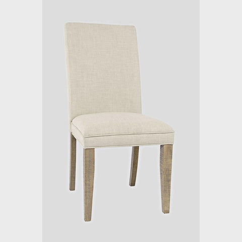 Crossing Modern Rustic Solid Wood Upholstered Parsons Dining Chair (Set of 2)