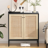 Modern Rattan 2 Door Sideboard,Accent Storage Cabinet