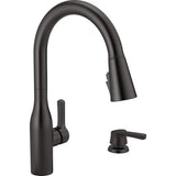 Marca Single-Handle Pull-Down Sprayer Kitchen Faucet with ShieldSpray Technology and Soap in SpotShield Stainless