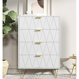 Bedroom Armoire Wardrobe Closet with Adjustable Shelves and Drawers