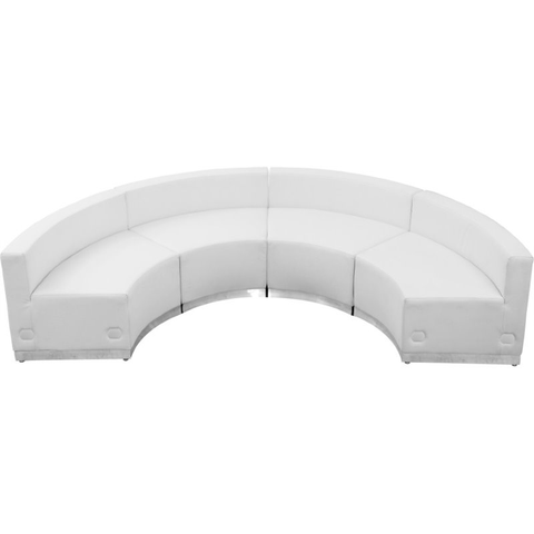 Flash Furniture Hercules Alon 4 Piece Reception Seating in White