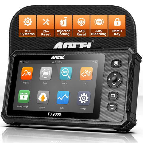 FX9000 Automotive OBD2 Scanner Code Reader Car All System Engine SRS TPMS DPF Reset Diagnostic Tool