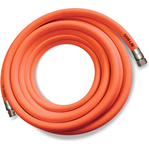 H1003 Wash Down Hose, 3/4" MGHT Swivel x FGHT, Stainless Steel, Safety Orange - 100'