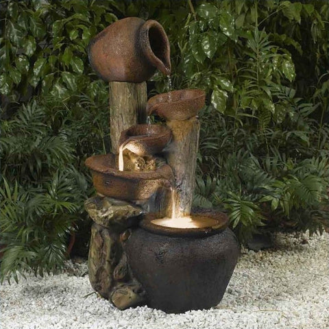 Pentole Pot Outdoor Indoor Fountain with Illumination