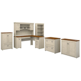 Bush Furniture Fairview L Desk 6 Pc Office Set