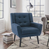 Tufted Upholstered Wide Back Armchair