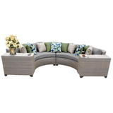 4 Piece Patio Wicker Sectional Set