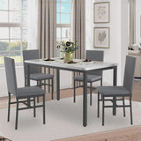 5 Piece Kitchen Dining Table and Chair Set, Dining Room Table Set