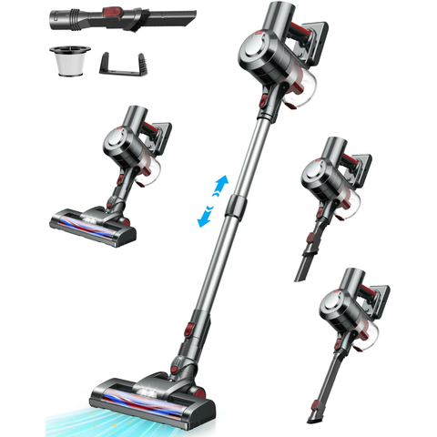 KUOSE Cordless Stick Vacuum Cleaner 38000PA/450W 50min 2500mah for Home Pet Hair Carpet Wood Floor