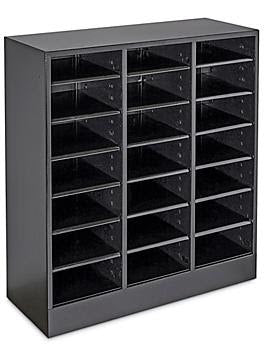 Mail Sorter- Steel with Adjustable Slots, 21 Compartment, 11" Deep