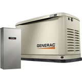 Generac 7043,19.5/22kW,120/240 1-Phase,Air Cooled Guardian Generator,NG/LP,Alum Encl.,200A SE Switch