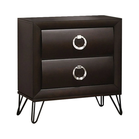 Acme Tablita Nightstand, Dark Merlot (1Pc/1Ctn)