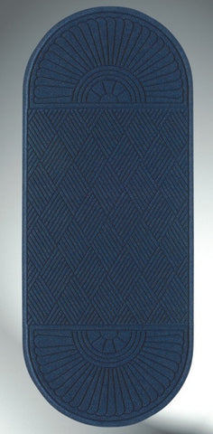 Waterhog Grand Classic Walk Off Mat - Oval on Two Ends     smooth back  3' X 7.1'